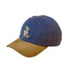 Baseball Hat for Women New Color blocking Little Brown Bear Spring and Autumn Corduroy Showing Face Small Trendy Brand Baseball Hat Men