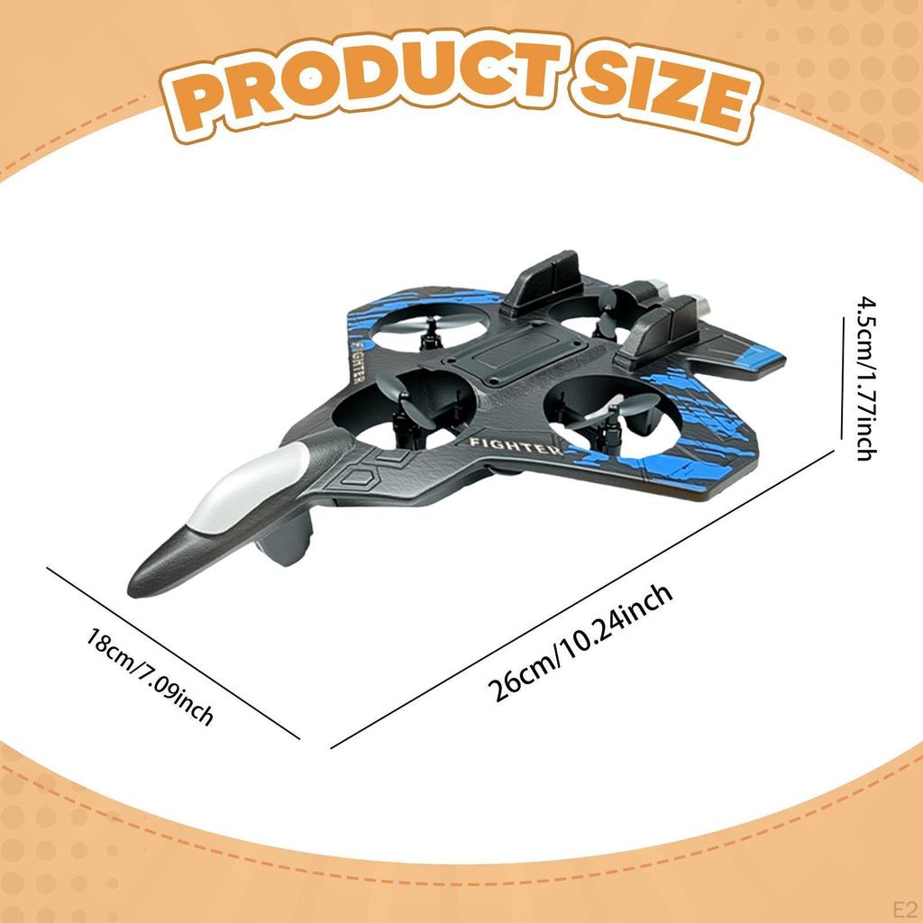 Remote Control Airplane Fighter Jet Model Roll for Kids Adults Lightweight with Colorful Lights RC