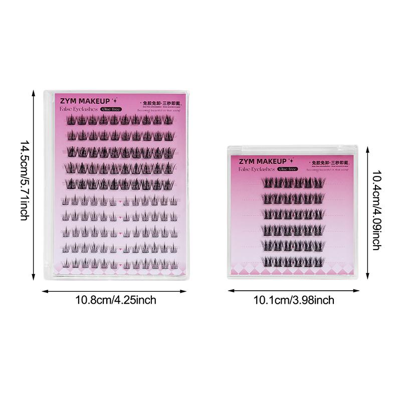 1 Box Self Adhesive Eyelash,Pre Glued Eyelash,Cluster Eyelash,No Need Glue,Easy To Put On, Diy Eyelash Extension