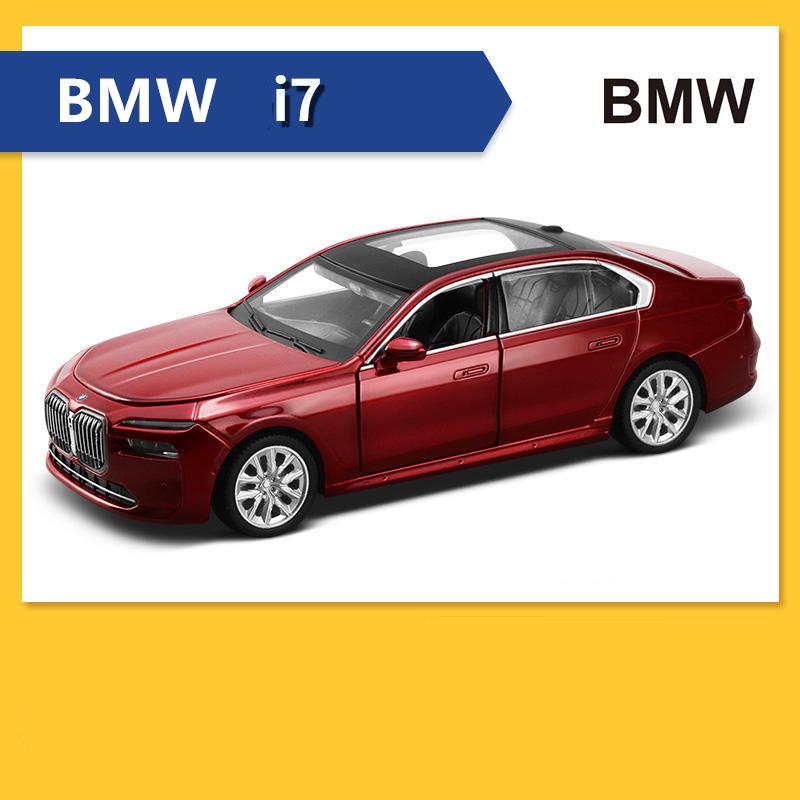 

1/32 BMW i7 Металлическая модель автомобиля Литье под давлением Металл Автомобиль на новой энергии Модель автомобиля Имитация звука и света Коллекция Детская игрушка Подарок