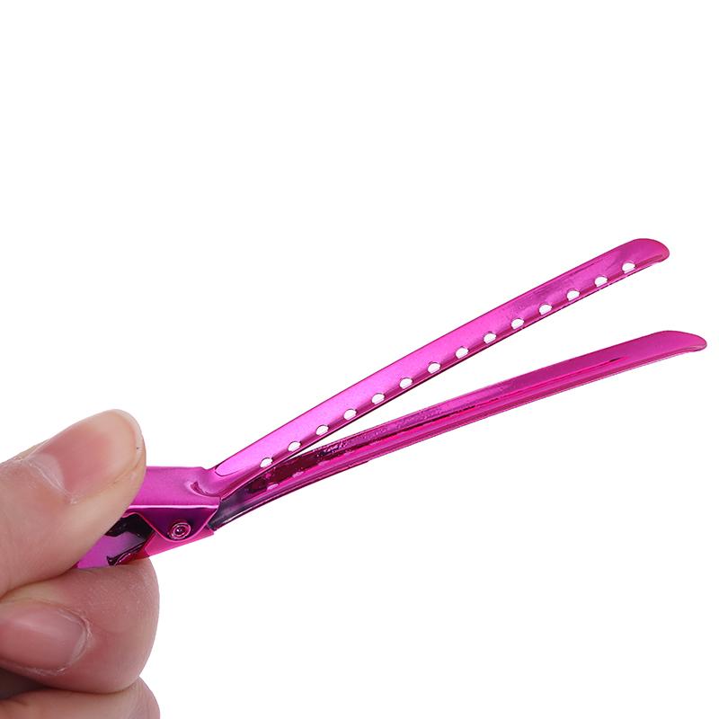 סט 12 קליפסים לשיער חבילה קליפס ברווז קליפס שיער מתכתי קליפס למספרה קליפס קבוע לכלי עיצוב לסלון ולבית