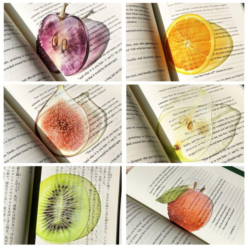 Premium Feeling Apple Bookmark Delicate Grape Tomato Bookmarks New Reading Mark  Reading Accessory