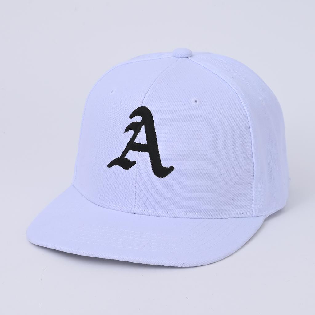 1pc large A letter embroidery flat brimmed kidsren's baseball cap, outdoor sun cap, casual breathable cap, suitable for running
