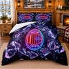 Printed 3Pcs Bedding Set AC Milan Pattern Bed Sheet Pillowcase For Bedroom Decor