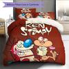 Ren & Stimpy  Pattern Bedding Quilt Set  Home Decoration  Gift (1 * duvet cover + 2 * pillowcase  without core)