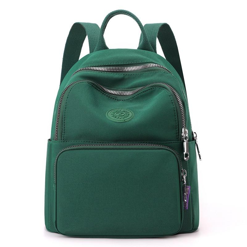 Women's Fashion Casual Solid Color Backpack, New Trend College Student Travel Large Capacity Small Backpack