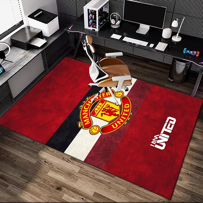 1pc Manchester United Manchester City Carpet for Room Floor Mat, Comfortable Office Chair Printed Area Rug, Beautiful Hotel Rug