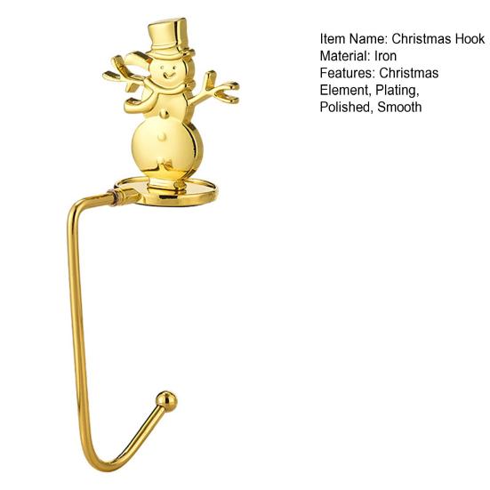 Christmas Socks Hanger Convenient No Burr Lightweight Christmas Socks Hanger Portable Santa Claus Stocking Hook Christmas Hook