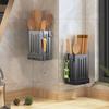 1Pc Kitchen Chopsticks Holder Multifunctional Hanging Utensil Drying Rack Hooks No Drilling Wall Mounted Spoon Fork Holders