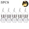 1/3/5PCS Solar Powered Outdoor Hanging Lights Colorful LED Cracked Glass Ball Design Waterproof Pathway Lantern for Garden Decor