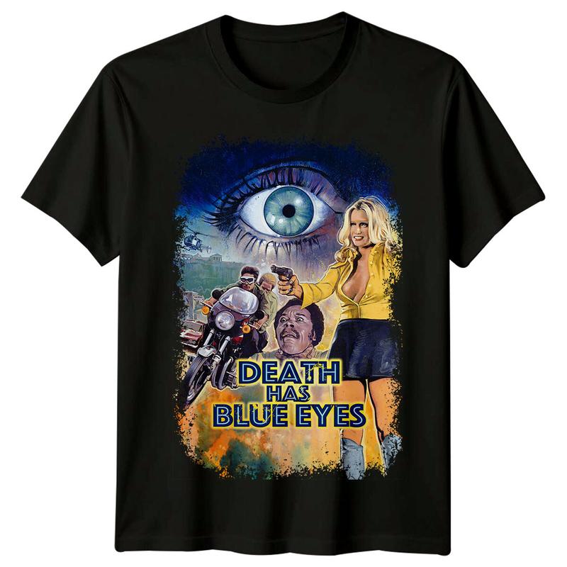 Death Has Blue Eyes (1976) Movie Poster Inspired Unisex T-Shirt Retro 70s Tee Graphic Tee S