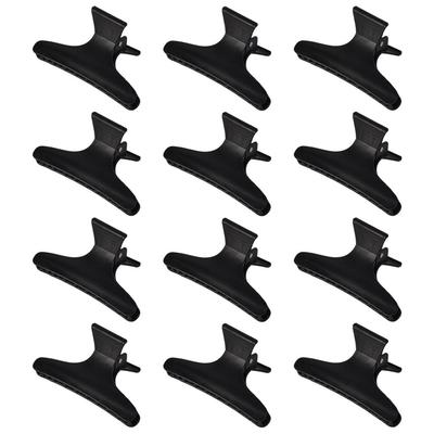 12 Stück Schwarze Schmetterlings-Haarklammern Zum Stylen, Abteilen, Klemmen, Krallen, Haarklammern Zum Schneiden, Stylen, Abteilen, Färben, Haarstyling-Klammern