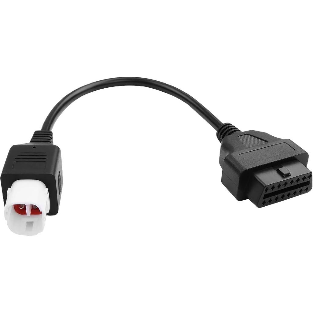4-Pin OBD2 Adapter Compatible with Motorcycle Diagnostic Cable for Reading Fault Codes, Live Data