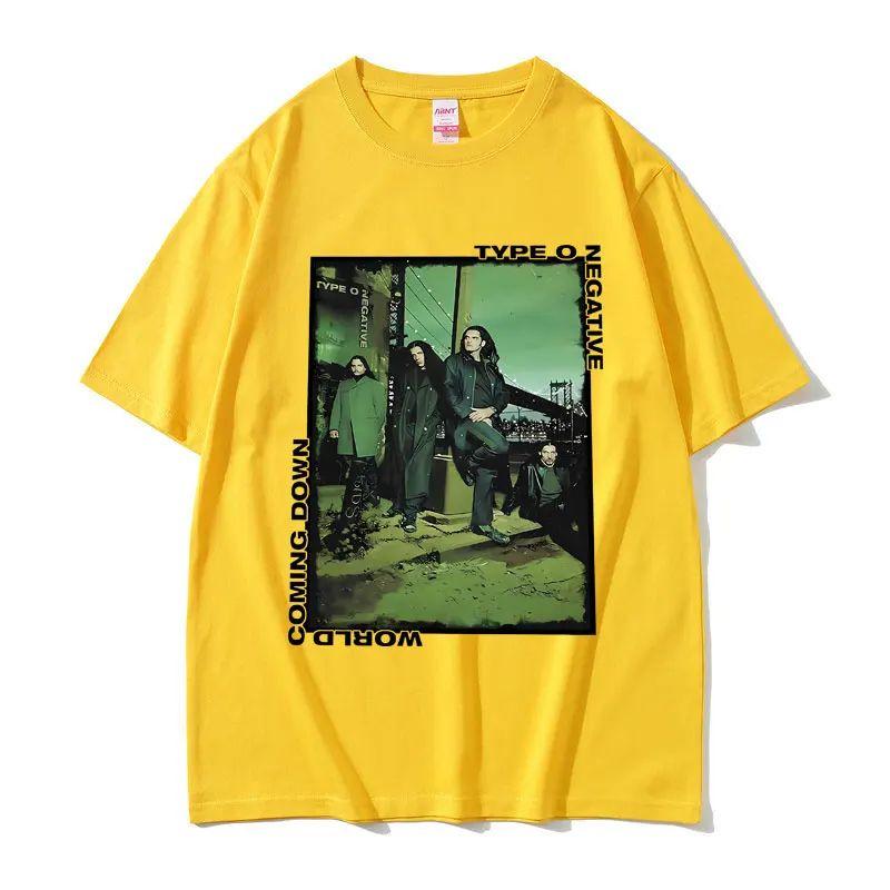 Vintage Metalové Gotické Tričko Harajuku Trička Rocková Kapela Type O Negative Všechno Umírá Svět Se Hroutí Trička Unisex