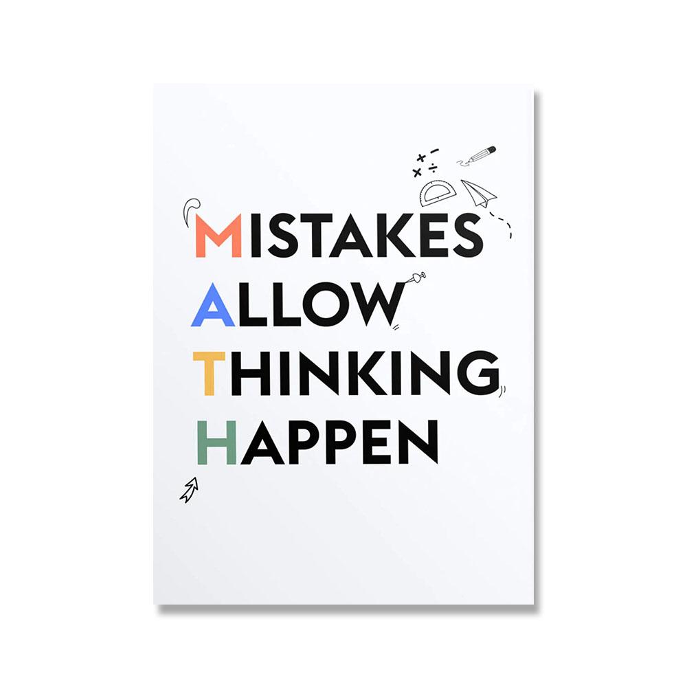 Math Poster Art Print Maths Educational Posters Print Fun Mathematics Wall Art Canvas Painting Classroom Decor Teachers Gift