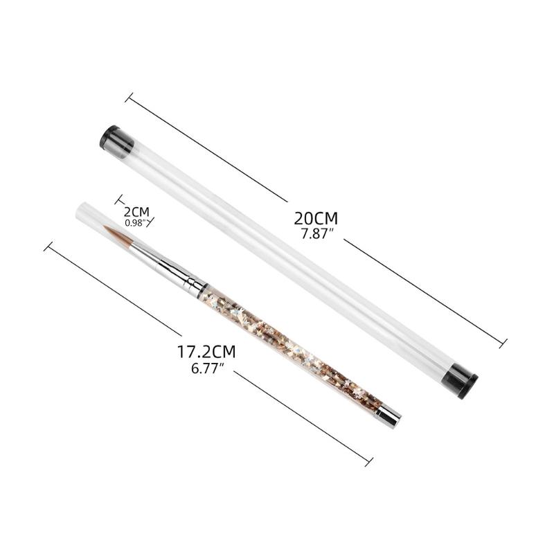 Nail Art Brush Nail Brush for Nail Art for Home Use and Professional Nail Salon Gel Nail Art Brush Clear Acrylic Handle