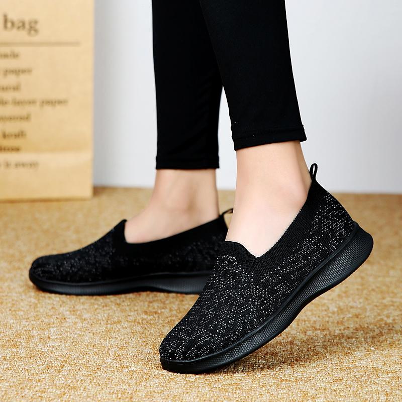 Fashion Women Summer Casual Loafers Flat Bottomed Outdoor High-quality Sports Soft Sole Walking Mesh Comfortable Vulcanized Shoes 36-44