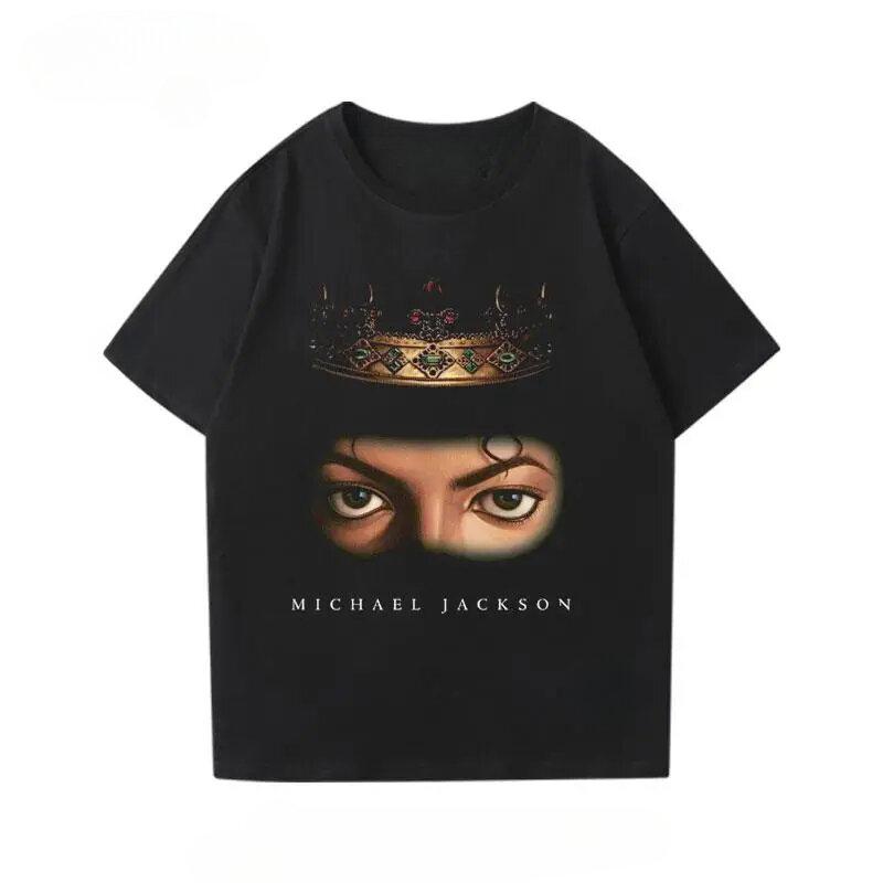 Michael Jackson MJ King of Pop Music new Unisexs 2026 new summer TShirt Unisex ONeck Cotton Short Sleeve Y2k Fashion Popular