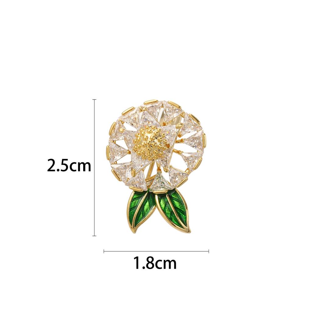 Snowflake & Butterfly Zircon Brooch with Freshwater Pearl for Women's Korean Style Suit Coat