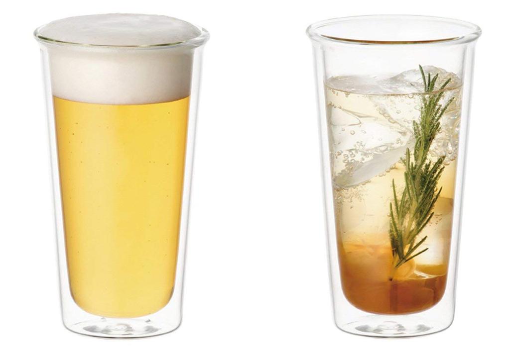KINTO (Kinto) Set of 2 Double-Walled Cast Beer Glasses, 340ml (12)