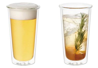 KINTO (Kinto) Set aus 2 doppelwandigen Gusseisen-Biergläsern, 340 ml (12)