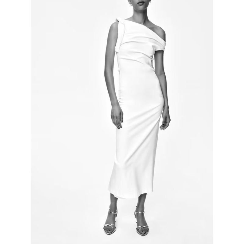 Off-the-Shoulder Summer New Arrival Sexy Temperament Midi Skirt Dress