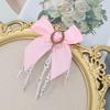 Halloween Skeleton Hand Hair Clips with Bowknot Faux Crystal Hand Bone Hairpin Gothic Skull Claw Hair Accessories for Girls Party Cosplay