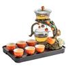 Automatic Ceramic Kung Fu Tea Set - Persimmon Ruyi Design