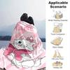 1pc. Cute Cartoon Marie Cat Blanket, Soft and Cozy for All Seasons, Soft Flannel Throw Blanket, Versatile & Cozy for Bedroom,Perfect Home De