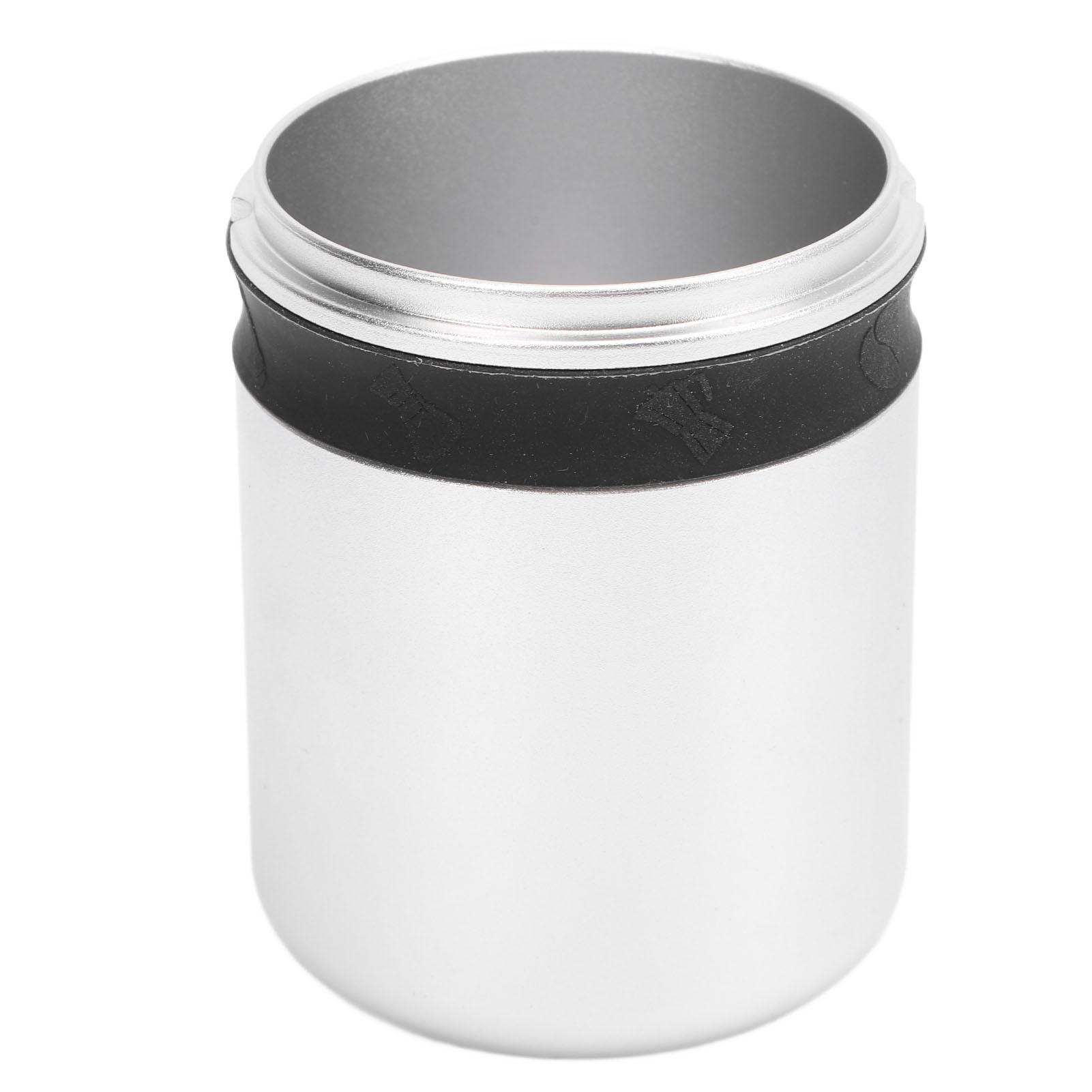 

Coffee Machine Dosing Cup Wide Mouth Aluminum Alloy Easy to Use Coffee Powder Cup for Portafilters 51mm 53mm Black Rubber Ring