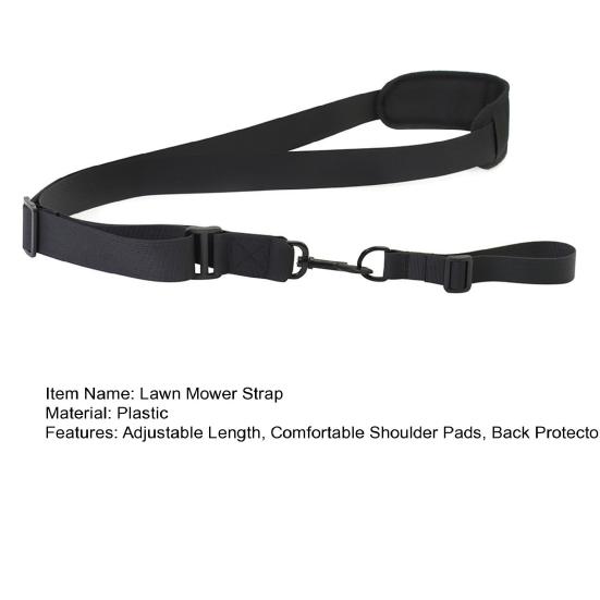 Pads Upgraded Stainless Steel Clip Adjustable Shoulder Strap Lawn Mower Harness Back