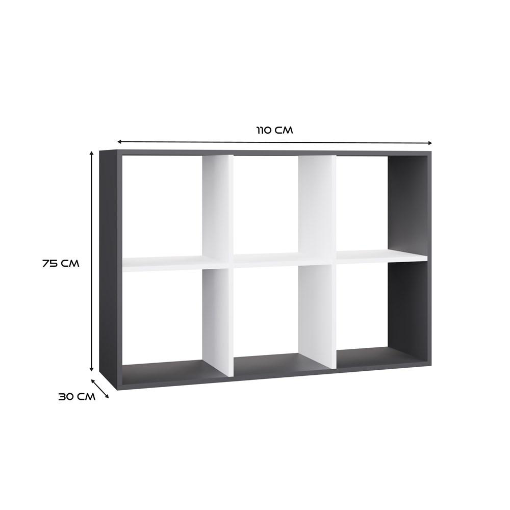 Malax 2X3 Anthracite White Shelf