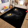 Cute Cartoon Cat Pet Animal Print Flannel Area Rug Non‑Slip Soft Floor Mat For Couch Bedroom Living Room Indoor Home Decor Gift