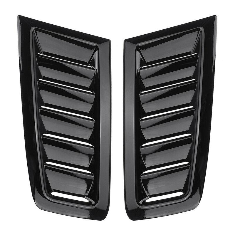 2X Engine Hood Vent For BMW E60 E90 E91 E92 E93 F30 F10 Louvers Air Scoop Bonnet Vent Cover Air Intake Cover Glossy Black