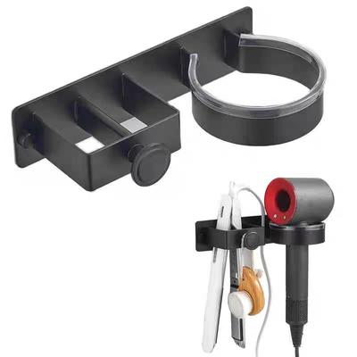 Hair Dryer Holder Wall Mounted Bathroom Hair Straightener Storage Holder Hair Tool Organizer Adhesive Toilet Blower Holder