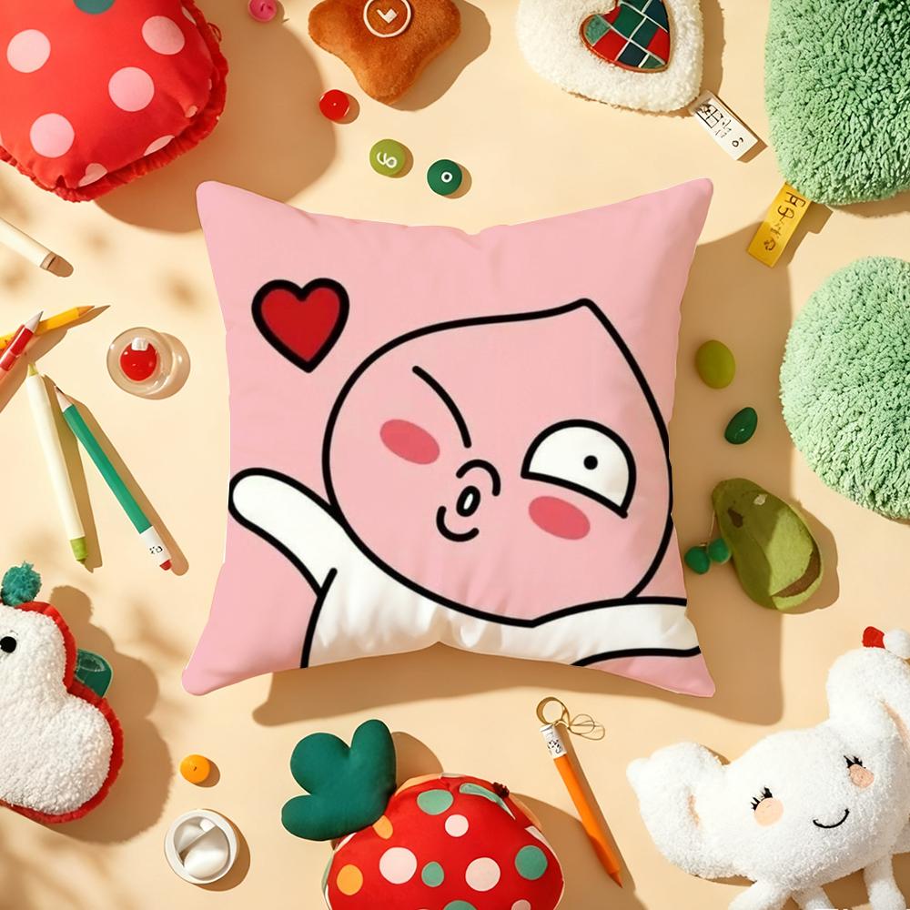 Cushion Cover Plush Fabric Soft Double-Sided Printed Sofa Warm Winter Home Gift Pillow Cover C-Choonsik Kakao Kakaotalk