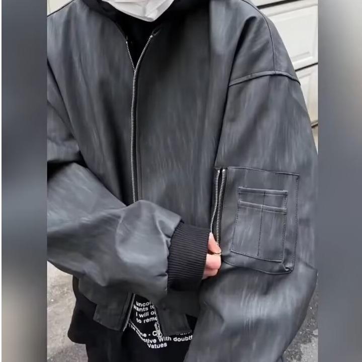 Trendy Men's Faux Two-Piece Hip-Hop Jacket - Hooded, Rebellious, and Stylish for Spring and Autumn