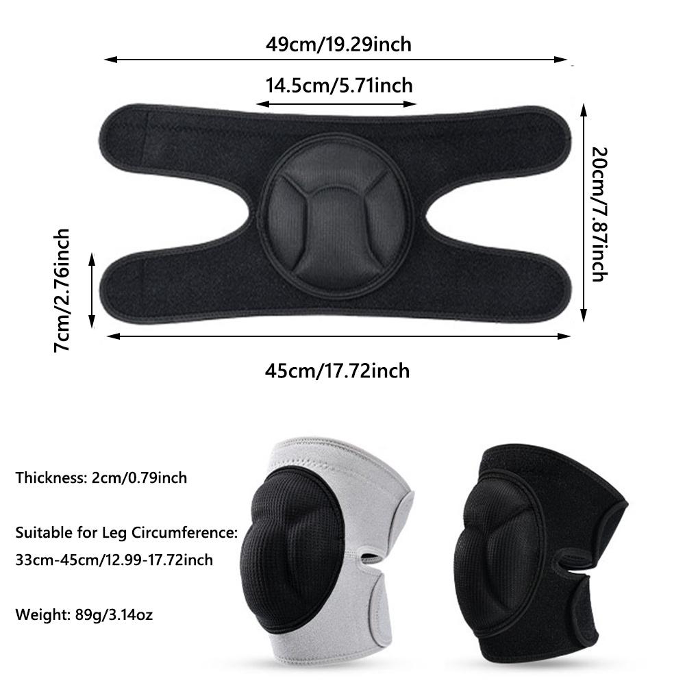 1PC Thickened Sports Knee Pads Sponge Anti-collision Turtle Shell Knee Pads Non-slip with Adjustable Straps Shock Absorbing Pads