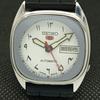 CLASSIC SEIKO 5 AUTOMATIC MENS 6309A JAPAN ARABIC WHITE DIAL WATCH a417096-2