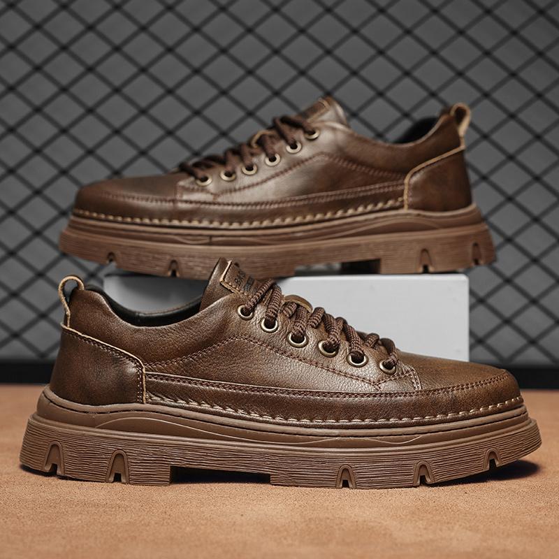 Herrenschuhe aus Leder. Herren Casual Business Lederschuhe Herren Mode Schnürschuh Derby Schuh Herren leicht bequem Outdoor Fahren
