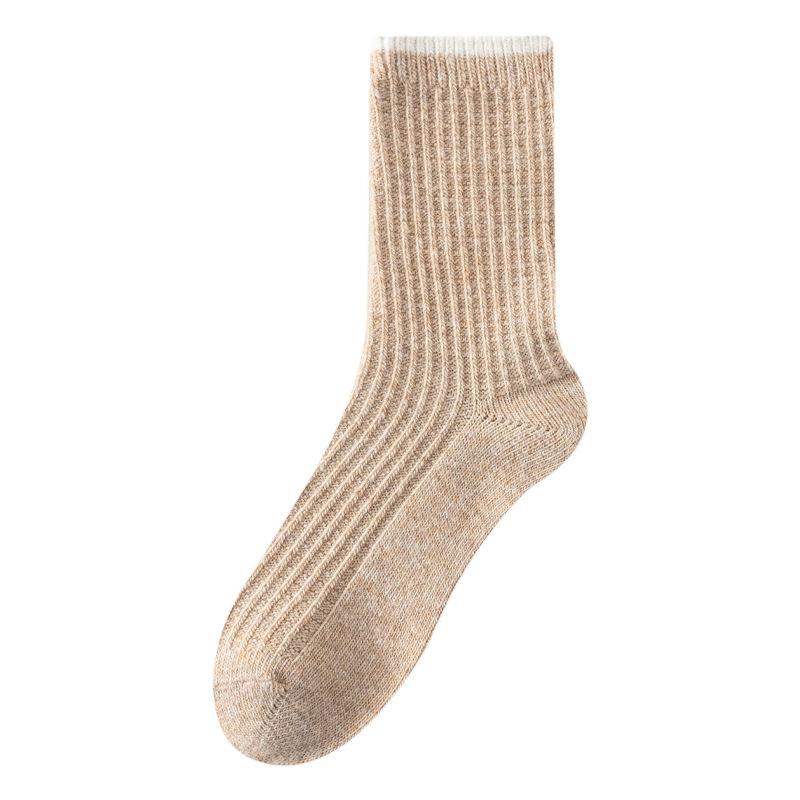 Women Autumn and Winter Thickened Warm Everything Double Needle Tube Wool Socks