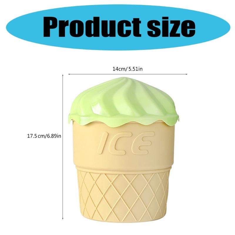 Silicone Ice Cream Container Double-layer Ice Bucket with Lid Dishwasher Safe Ice Making Mould Kitchen Accessories