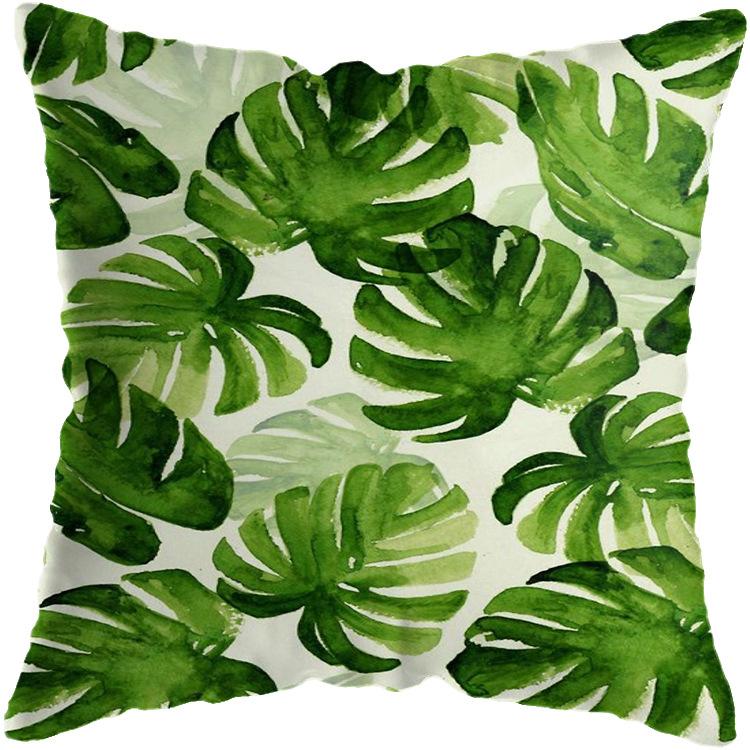 Soft Pillow Cushion Covers 45x45 Cm Decorative Pillows Throw Green Patterns Pillowcase for Sofa Home