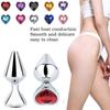 1 Pcs Heart Shaped Base With Jewelry Birth Stone Butt-Anal-Play Rose Male And Female Rose Toys