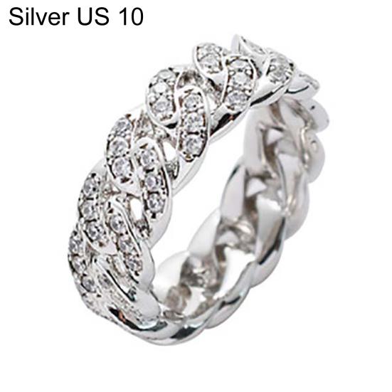 Vridt Ring Kreativ Kubisk Smykker Ring Finger Zirkonia Ring for Gave