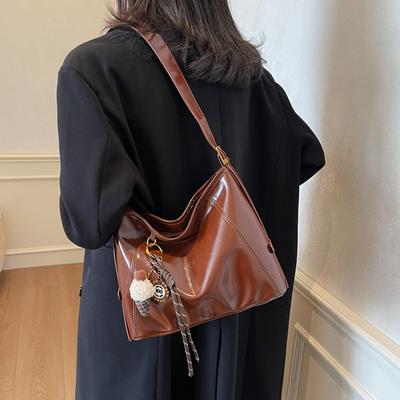 Premium Bag Women's Maillard Messenger Bag New Commuter Retro Tote Bag Large Capacity Shoulder Women's Bag Bag