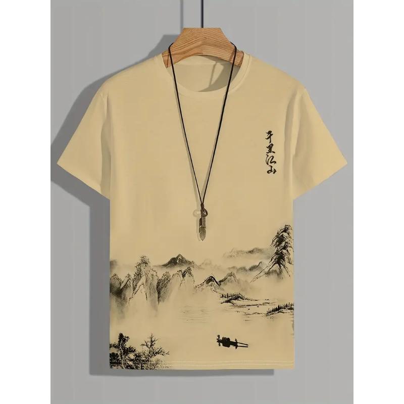 

Мужская футболка с 3D-принтом и рисунком в стиле «стритстайл» с короткими рукавами, повседневная свободная футболка Harajuku, свитер Y2k, топы, свободная одежда XS