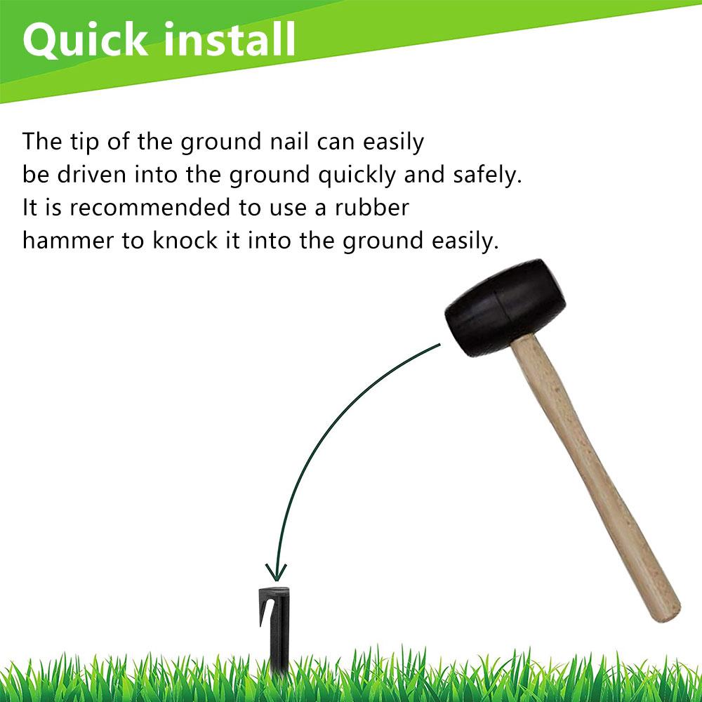 20-200Pcs Garden Lawn Mower Pegs Ground Anchor Nail Laying Boundary Robotic Plastic Lawn Mower Cable Accessories