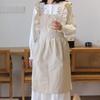 Waterproof Sleeveless Apron For Kitchen And Art With Ruffled Style Crossback
