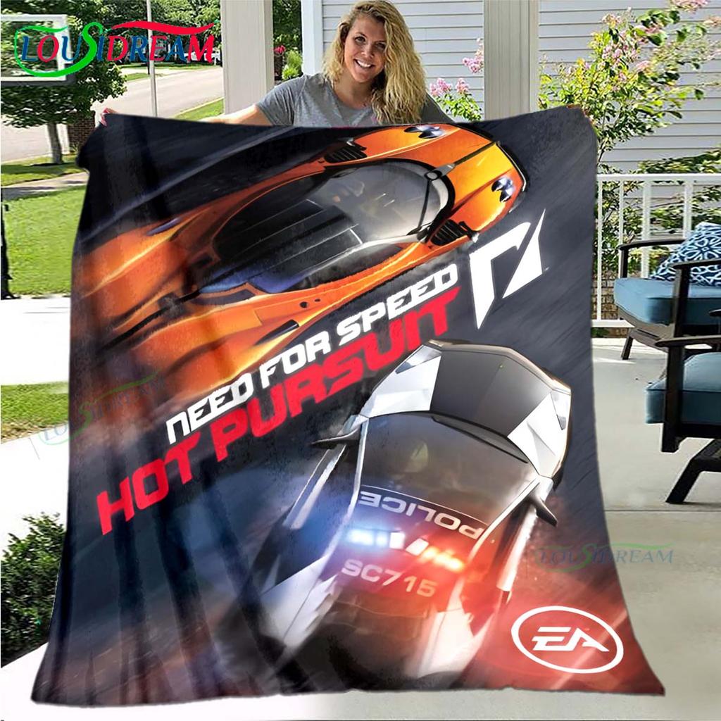 Cartoon N-Need for Speed Print Blanket,Flannel Throw Blanket for Bed Sofa Picnic Office Hiking Leisure Nap N-NFS Birthday Gift